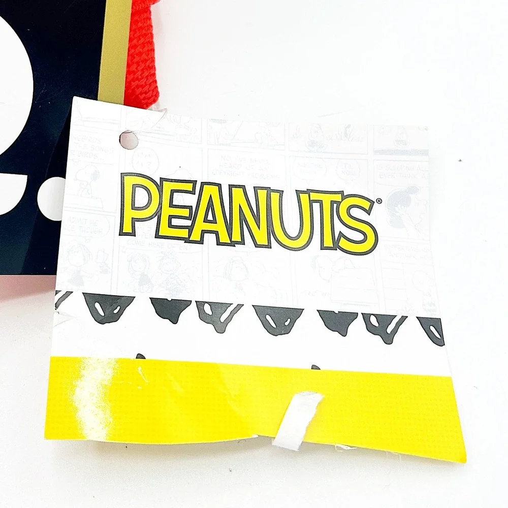 Peanuts Snoopy Plush Backpack Plush Red Straps Zipper Bag